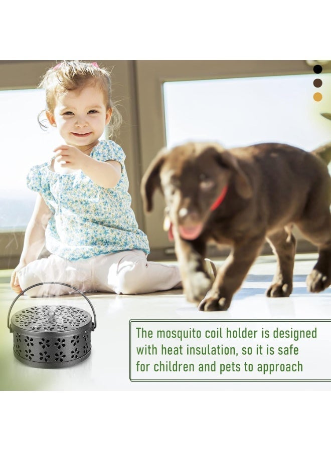 ChicAbode حامل لفائف البعوض ، المحمولة البعوض لفائف صندوق البخور حارق البخور البعوض والبخور الخفيف ، قوس لفائف عمودي وقف قاعدة دعم للتخييم في الهواء الطلق الداخلي - Image 5